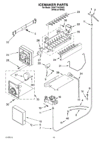 12 - Icemaker parts for Whirlpool Refrigerator 3XART745GW02 from AppliancePartsPros.com