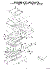 03 - Refrigerator Shelf parts for Whirlpool Refrigerator 7GS6SHAXKB01 from AppliancePartsPros.com