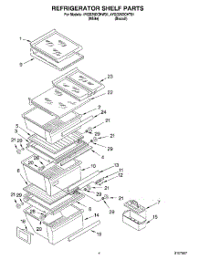 03 - Refrigerator Shelf parts for Whirlpool Refrigerator 4YGD25DCHW01 from AppliancePartsPros.com