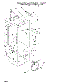 02 - Refrigerator Liner parts for Whirlpool Refrigerator 4YGD27DCHW00 from AppliancePartsPros.com