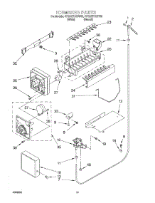12 - Ice Maker, Optional parts for Whirlpool Refrigerator 4YGD27DCHW00 from AppliancePartsPros.com