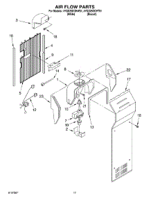 10 - Air Flow parts for Whirlpool Refrigerator 4YGD25DCHW01 from AppliancePartsPros.com