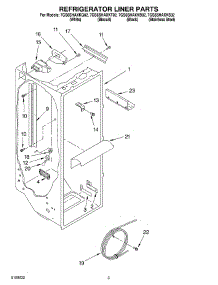 02 - Refrigerator Liner Parts parts for Whirlpool Refrigerator 7GS6SHAXKT02 from AppliancePartsPros.com