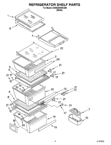 03 - Refrigerator Shelf Parts parts for Whirlpool Refrigerator 5VGS3SHGKQ00 from AppliancePartsPros.com