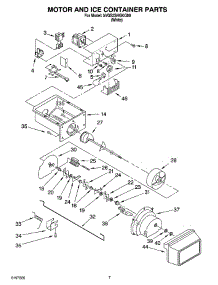 05 - Motor And Ice Container Parts parts for Whirlpool Refrigerator 5VGS3SHGKQ00 from AppliancePartsPros.com