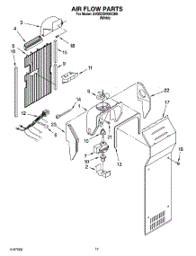 10 - Air Flow Parts parts for Whirlpool Refrigerator 5VGS3SHGKQ00 from AppliancePartsPros.com