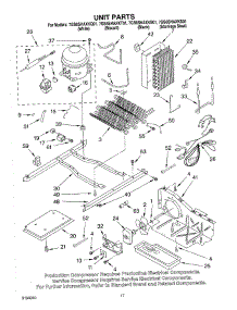 11 - Unit parts for Whirlpool Refrigerator 7GS6SHAXKT01 from AppliancePartsPros.com
