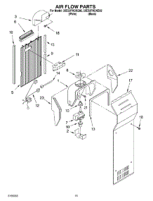 08 - Air Flow parts for Whirlpool Refrigerator 3XES0FHQKB02 from AppliancePartsPros.com