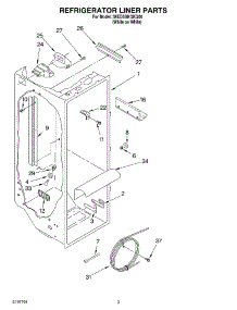 02 - Refrigerator Liner parts for Whirlpool Refrigerator 3XED5SHQKQ00 from AppliancePartsPros.com