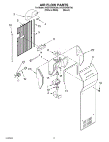 10 - Air Flow parts for Whirlpool Refrigerator 5VGS7SHGKQ00 from AppliancePartsPros.com