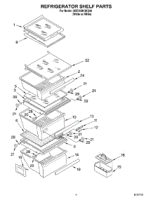 03 - Refrigerator Shelf parts for Whirlpool Refrigerator 3XED5SHQKQ00 from AppliancePartsPros.com