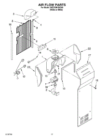 10 - Air Flow parts for Whirlpool Refrigerator 3XED5SHQKQ00 from AppliancePartsPros.com