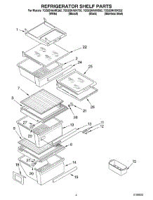 03 - Refrigerator Shelf Parts parts for Whirlpool Refrigerator 7GS6SHAXKS02 from AppliancePartsPros.com
