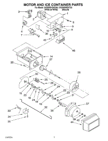 05 - Motor And Ice Container parts for Whirlpool Refrigerator 5VGS9SHGKQ00 from AppliancePartsPros.com
