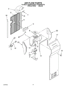 10 - Air Flow parts for Whirlpool Refrigerator 5VGS9SHGKT00 from AppliancePartsPros.com