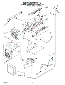 12 - Ice Maker, Optional parts for Whirlpool Refrigerator 5VGS9SHGKT00 from AppliancePartsPros.com