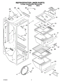 02 - Refrigerator Liner parts for Whirlpool Refrigerator 3XES0FHQKQ02 from AppliancePartsPros.com