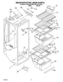 02 - Refrigerator Liner parts for Whirlpool Refrigerator 5VED1WTKKT00 from AppliancePartsPros.com