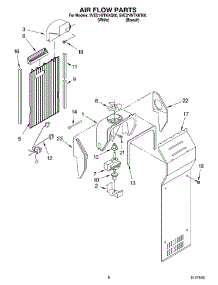 04 - Air Flow parts for Whirlpool Refrigerator 5VED1WTKKT00 from AppliancePartsPros.com