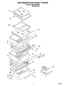 03 - Refrigerator Shelf Parts parts for Whirlpool Refrigerator BRS70ZRANA01 from AppliancePartsPros.com
