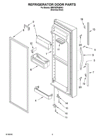 06 - Refrigerator Door Parts parts for Whirlpool Refrigerator BRS70ZRANA01 from AppliancePartsPros.com