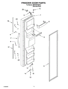 07 - Freezer Door Parts parts for Whirlpool Refrigerator BRS70ZRANA01 from AppliancePartsPros.com