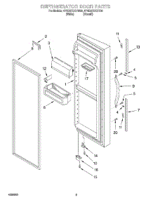 06 - Refrigerator Door parts for Whirlpool Refrigerator 4YGD27DCHT00 from AppliancePartsPros.com