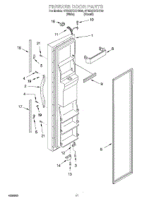 07 - Freezer Door parts for Whirlpool Refrigerator 4YGD27DCHT00 from AppliancePartsPros.com
