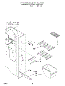 03 - Freezer Liner parts for Whirlpool Refrigerator 2VED21ZKFW01 from AppliancePartsPros.com