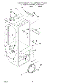 02 - Refrigerator Liner parts for Whirlpool Refrigerator 4YGD25DCHT00 from AppliancePartsPros.com