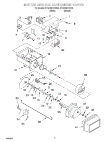 05 - Motor And Ice Container parts for Whirlpool Refrigerator 4YGD25DCHT00 from AppliancePartsPros.com