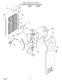10 - Air Flow parts for Whirlpool Refrigerator 4YGD25DCHT00 from AppliancePartsPros.com
