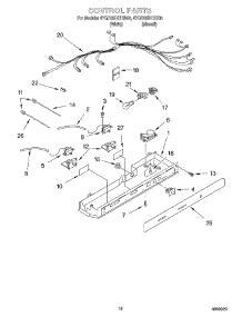 11 - Control parts for Whirlpool Refrigerator 4YGD25DCHT00 from AppliancePartsPros.com