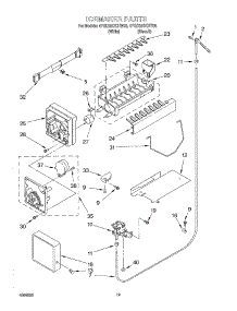 12 - Icemaker parts for Whirlpool Refrigerator 4YGD25DCHT00 from AppliancePartsPros.com