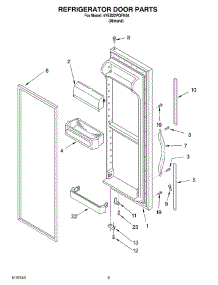 07 - Refrigerator Door parts for Whirlpool Refrigerator 4YED22PQFN04 from AppliancePartsPros.com
