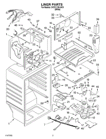 02 - Liner parts for Whirlpool Refrigerator 2VET21DKJW01 from AppliancePartsPros.com