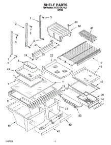 03 - Shelf parts for Whirlpool Refrigerator 2VET21DKJW01 from AppliancePartsPros.com