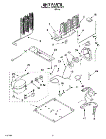 05 - Unit parts for Whirlpool Refrigerator 2VET21DKJW01 from AppliancePartsPros.com