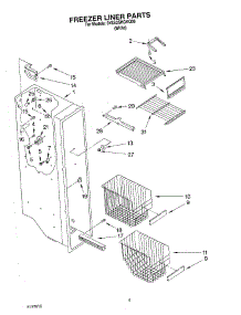 04 - Freezer Liner parts for Whirlpool Refrigerator 3XES2SHGKQ00 from AppliancePartsPros.com