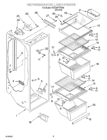 02 - Refrigerator Liner parts for Whirlpool Refrigerator 4YED20TKFN05 from AppliancePartsPros.com