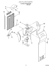04 - Air Flow parts for Whirlpool Refrigerator 4YED20TKFN05 from AppliancePartsPros.com