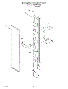 05 - Freezer Door parts for Whirlpool Refrigerator 4YED20TKFN05 from AppliancePartsPros.com