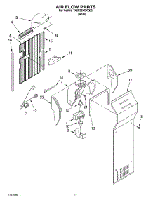 10 - Air Flow parts for Whirlpool Refrigerator 3XES2SHGKQ00 from AppliancePartsPros.com