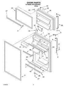 02 - Door parts for Whirlpool Refrigerator 8VET2WPKKQ02 from AppliancePartsPros.com