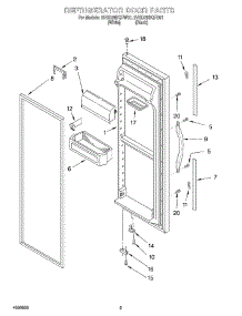 06 - Refrigerator Door parts for Whirlpool Refrigerator 2VGD29DQFB01 from AppliancePartsPros.com