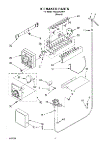 11 - Icemaker parts for Whirlpool Refrigerator 4YED22PQFN04 from AppliancePartsPros.com