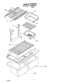 05 - Shelf parts for Whirlpool Refrigerator 8VET2WPKKQ02 from AppliancePartsPros.com
