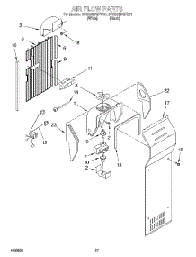 10 - Air Flow parts for Whirlpool Refrigerator 2VGD29DQFB01 from AppliancePartsPros.com