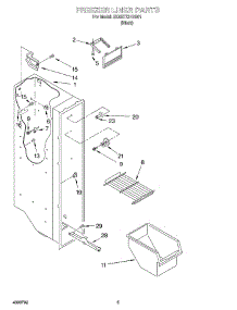 03 - Freezer Liner parts for Whirlpool Refrigerator 3XART731GB01 from AppliancePartsPros.com