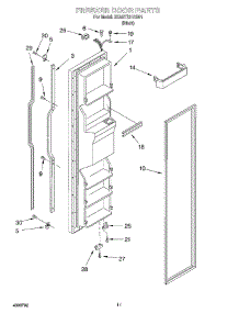 06 - Freezer Door parts for Whirlpool Refrigerator 3XART731GB01 from AppliancePartsPros.com